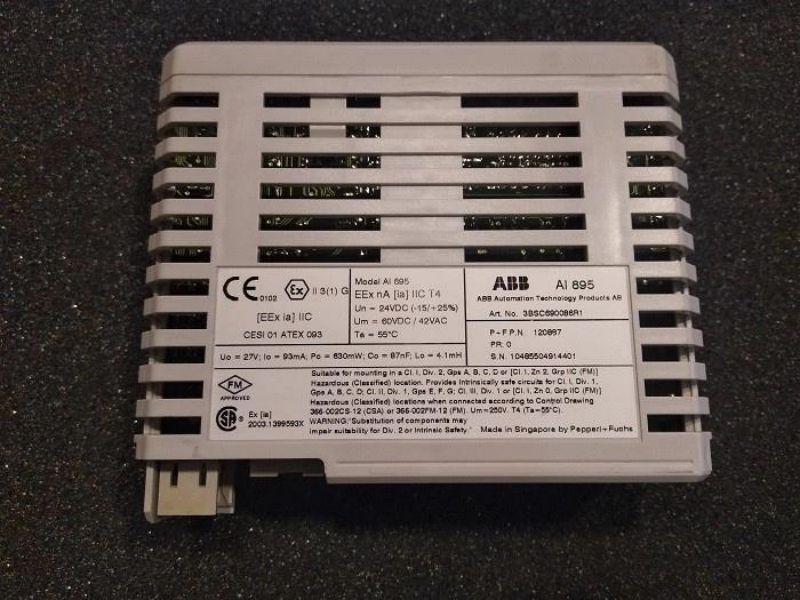 AI895 3BSC690086R1 ABB PLC Analog Input IS HART 8 ch S800 I/O